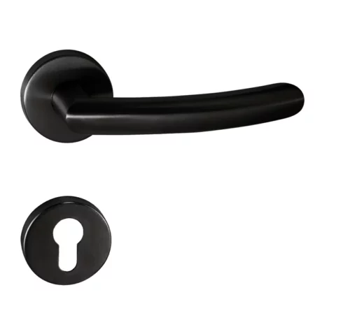 Kľučka na dvere TI - NERO - R 2233 Povrch: CIM - čierna matná (153) - Image 2