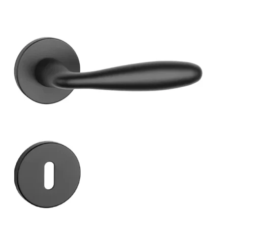 Kľučka na dvere AT - VERBENA - R 7S Povrch: CIM - čierna matná (BLACK)