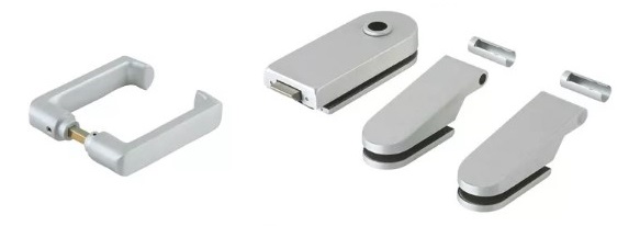 Strieborné soft + 2 závesy + žiadny zámok + kľučka