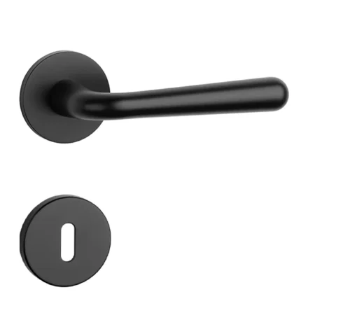 Kľučka na dvere AT - IRGA - R 7S Povrch: CIM - čierna matná (BLACK)