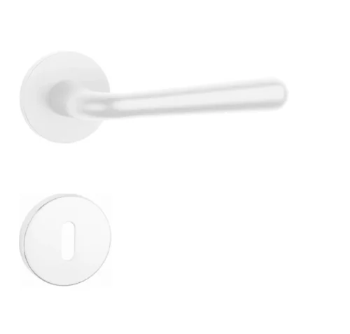Kľučka na dvere AT - IRGA - R 7S Povrch: BIM - biela matná (WHITE)