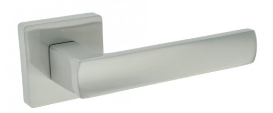 Kľučka INES - QR, povrch: saténový nikel + rozeta BB