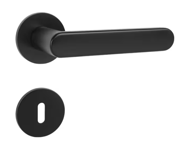 Kľučka na dvere TI - ROUND - R 3957 5S, Povrch: CIM - čierna matná (153)