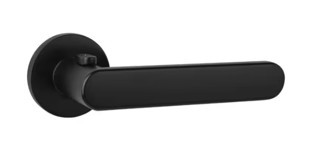 Kľučka na dvere TI - ROUND - R 7S 3957 s uzamykaním, 38-45 mm, Povrch: CIM - čierna matná (153)