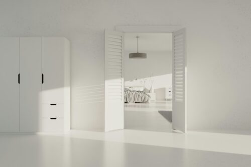 Invado interiérové dvere — čistý biely minimalistický interiér so škandinávskym charakterom